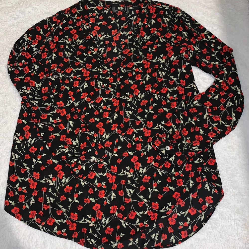 Forever 21 Floral Print Blouse